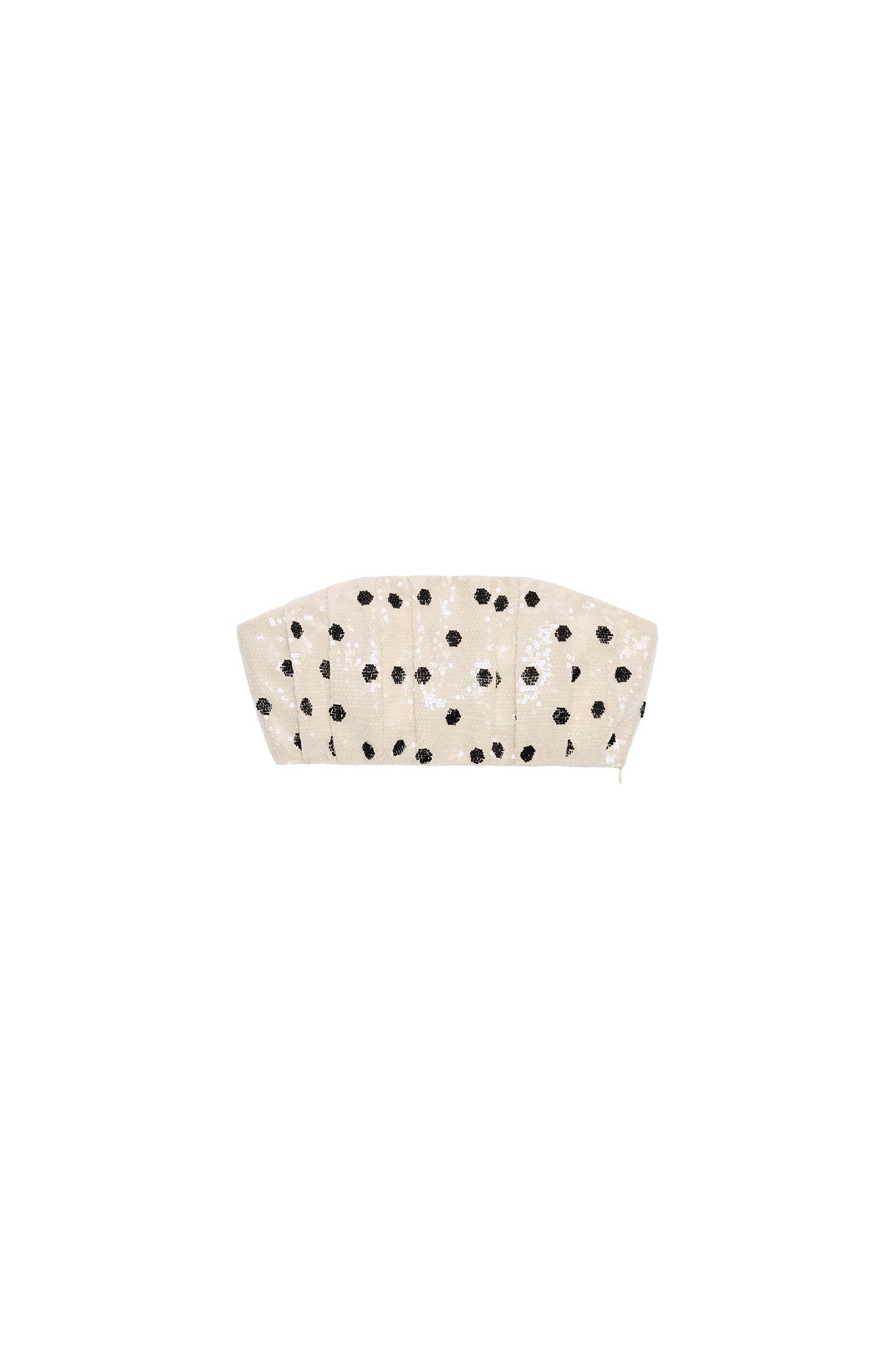 TOP BANDEAU PAILLETTES À POIS